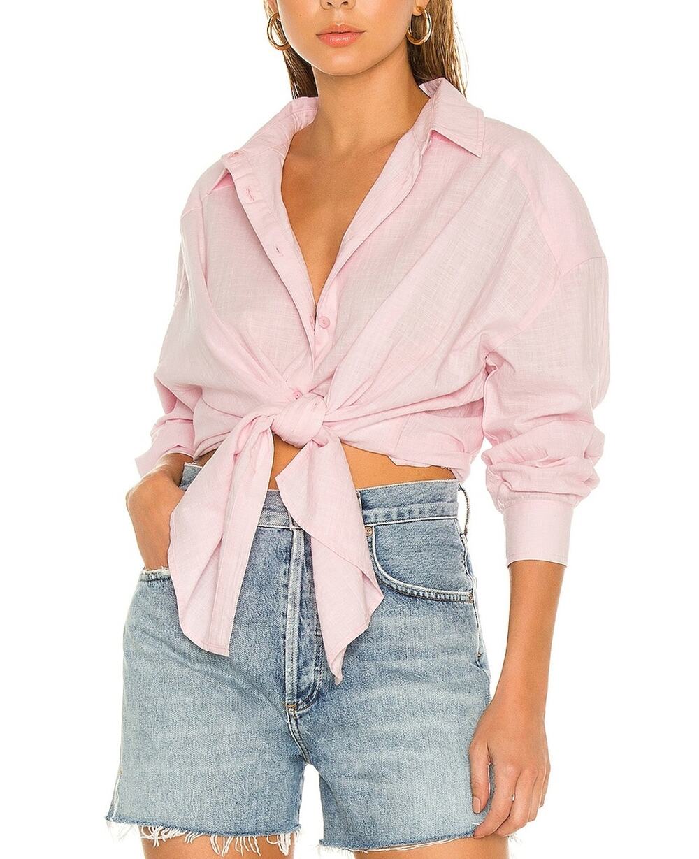 Minkpink Relaxed Ice Pink Carlo Shirt Size M